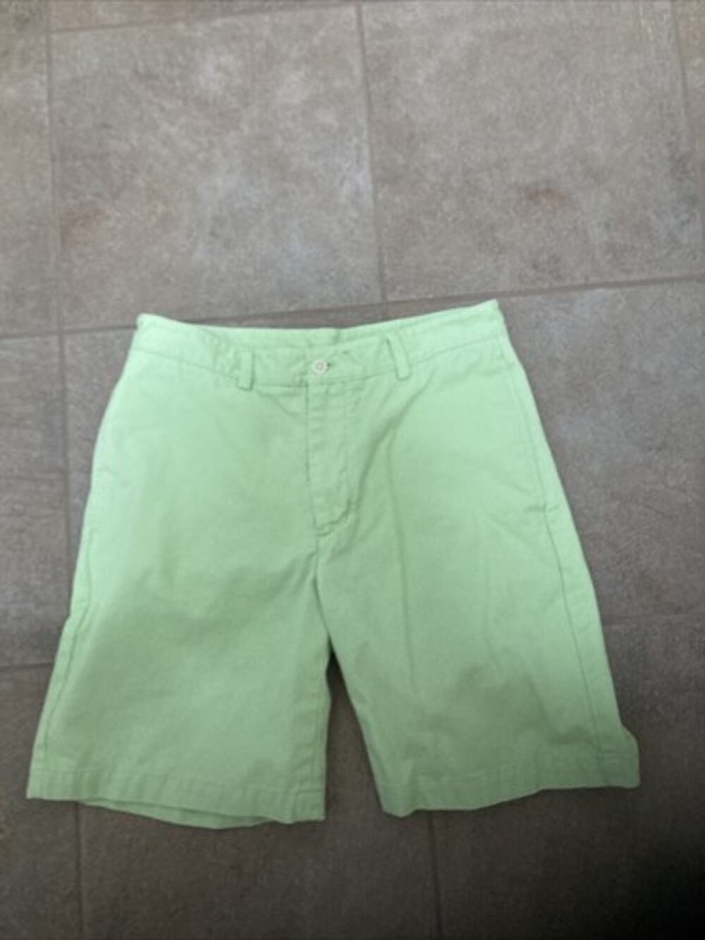 Vineyard Vines Preppy Men’s Club Shorts Flat Front Twill Bright Green Size 30